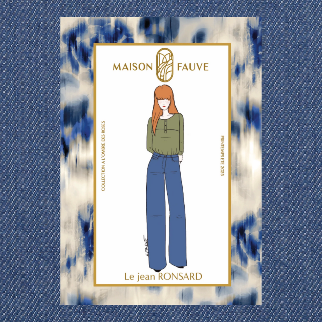 Ronsard Jeans Kit - Mid Blue Denim-Sewing Kit-Flying Bobbins Haberdashery