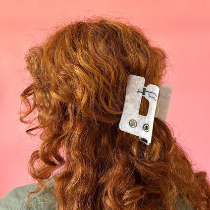 Sarah Hearts Sewing Machine Hair Claw Clip-Gift Box-Flying Bobbins Haberdashery