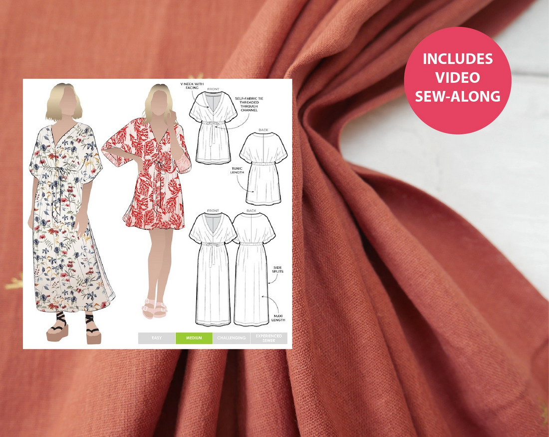 Summer Cover-Up Kit - Sunset in Chestnut-Sewing Kit-Flying Bobbins Haberdashery