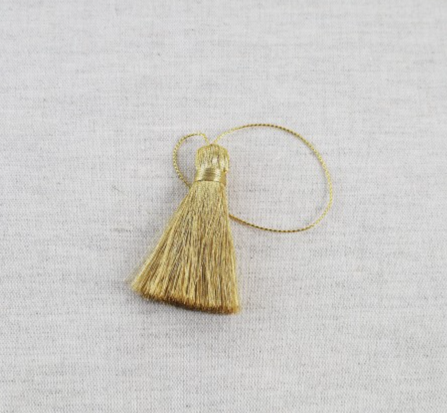 Plush Tassel in Gold-Trims-Flying Bobbins Haberdashery