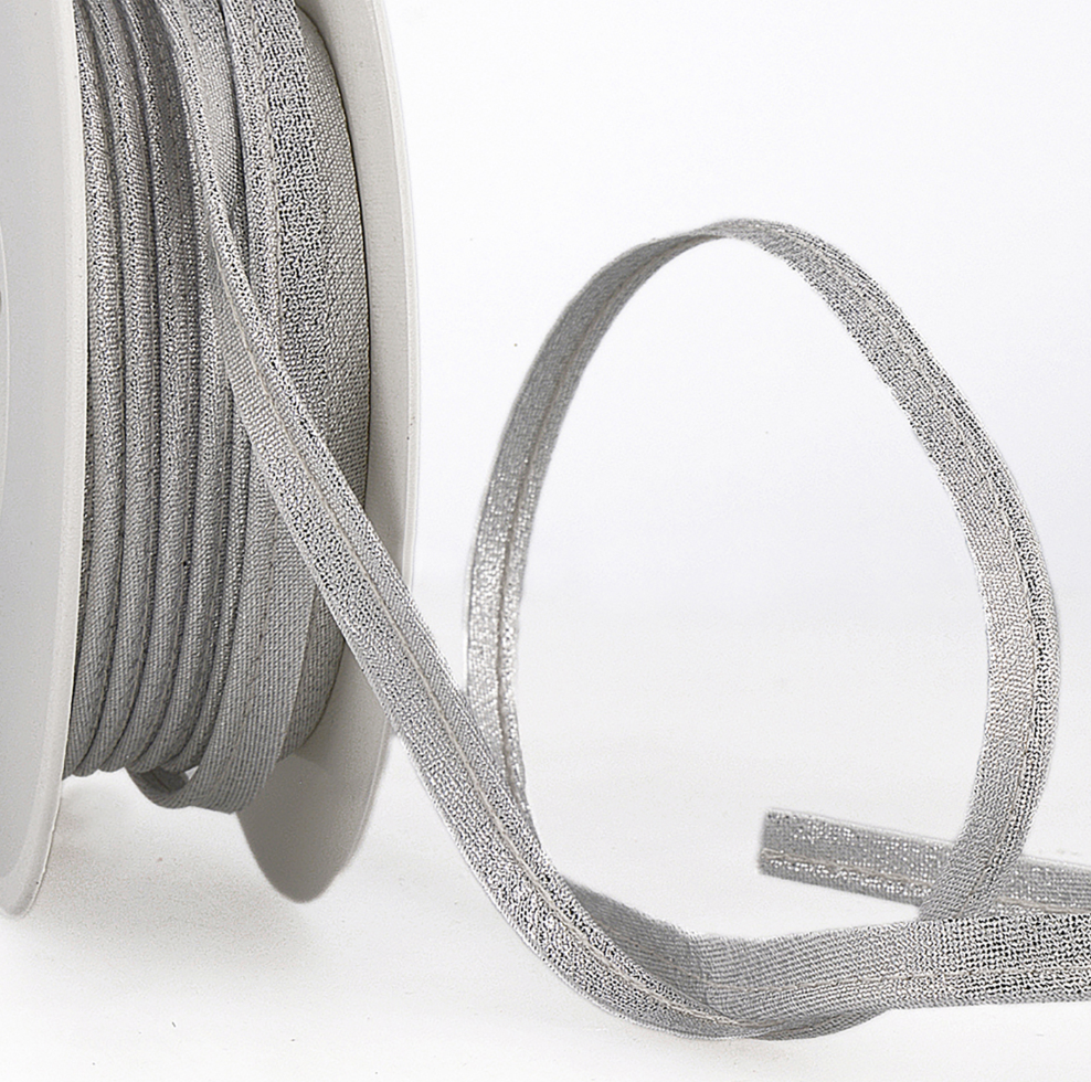 Metallic Piping Tape 3mm - Silver-Piping-Flying Bobbins Haberdashery