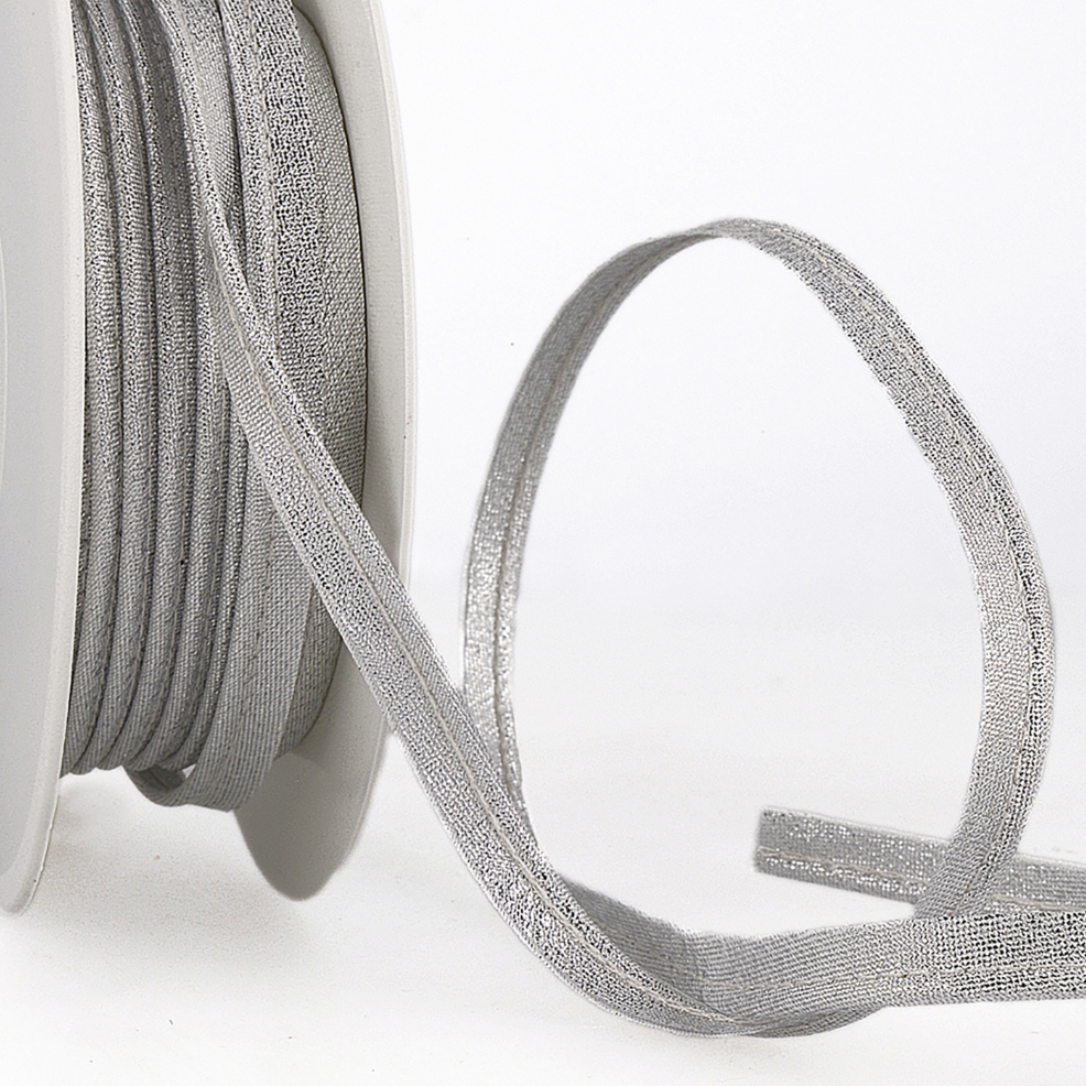 Metallic Piping Tape 7mm - Silver-Piping-Flying Bobbins Haberdashery