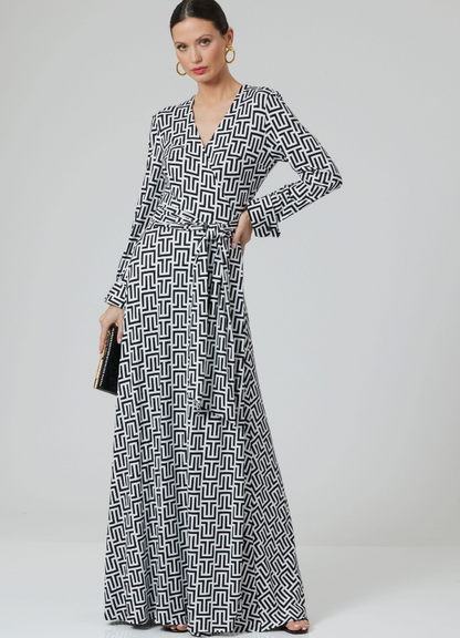DVF Deluxe Dress Kit - Paisley Jersey in Peacock-Sewing Kit-Flying Bobbins Haberdashery