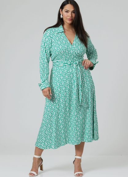 DVF Deluxe Dress Kit - Paisley Jersey in Peacock-Sewing Kit-Flying Bobbins Haberdashery