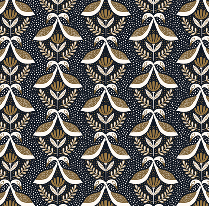 Jessamine Printed Cotton by Cloud9 Fabrics, £19.50 p/m-Cotton-Flying Bobbins Haberdashery