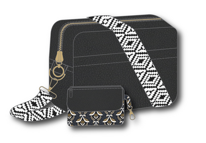 The Flying Bobbins Amber Cross-Body Bag Making Kit - Black-Sewing Kit-Flying Bobbins Haberdashery