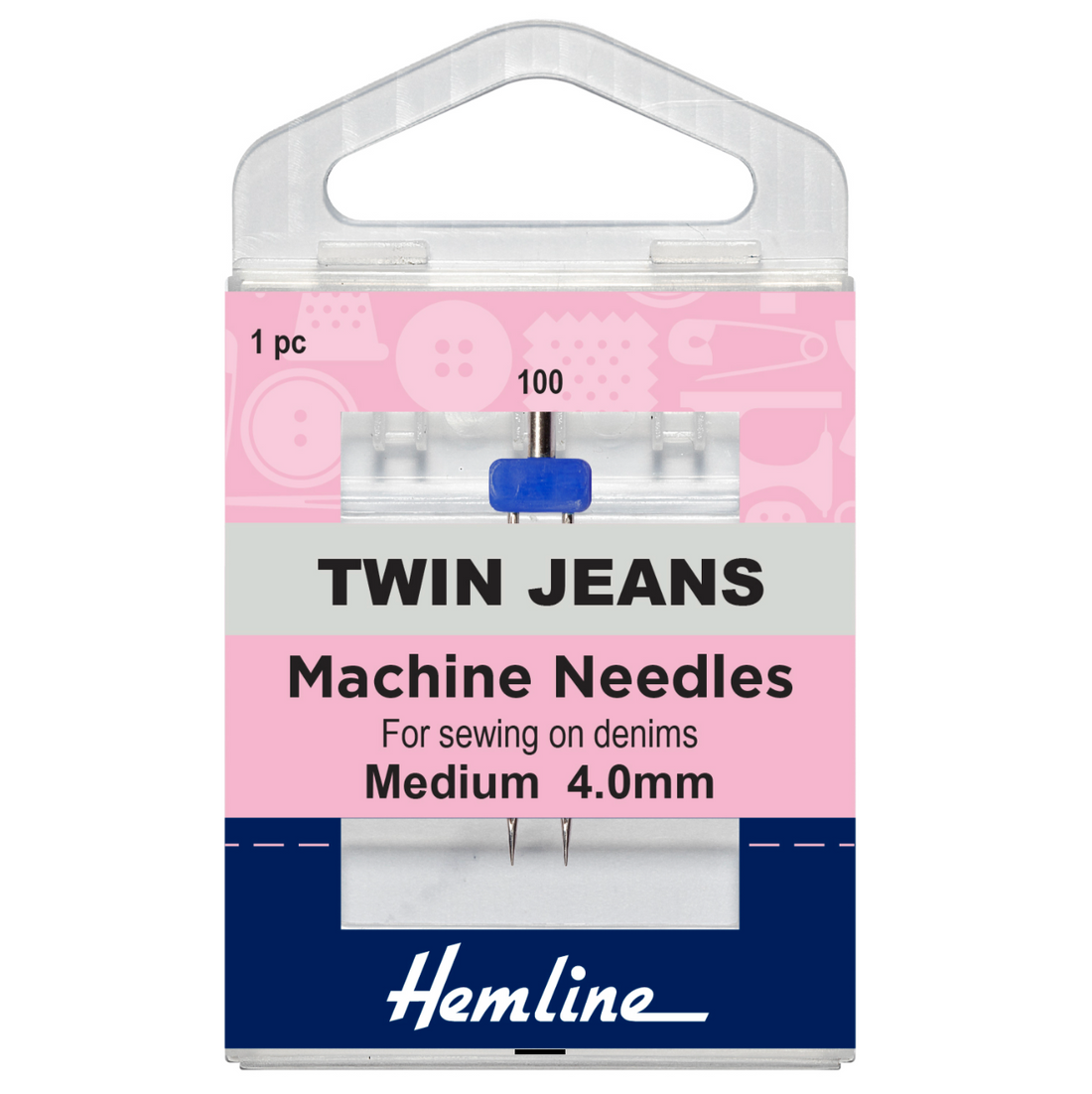 Hemline Jeans Twin Needle, Heavy 4mm-Needles-Flying Bobbins Haberdashery