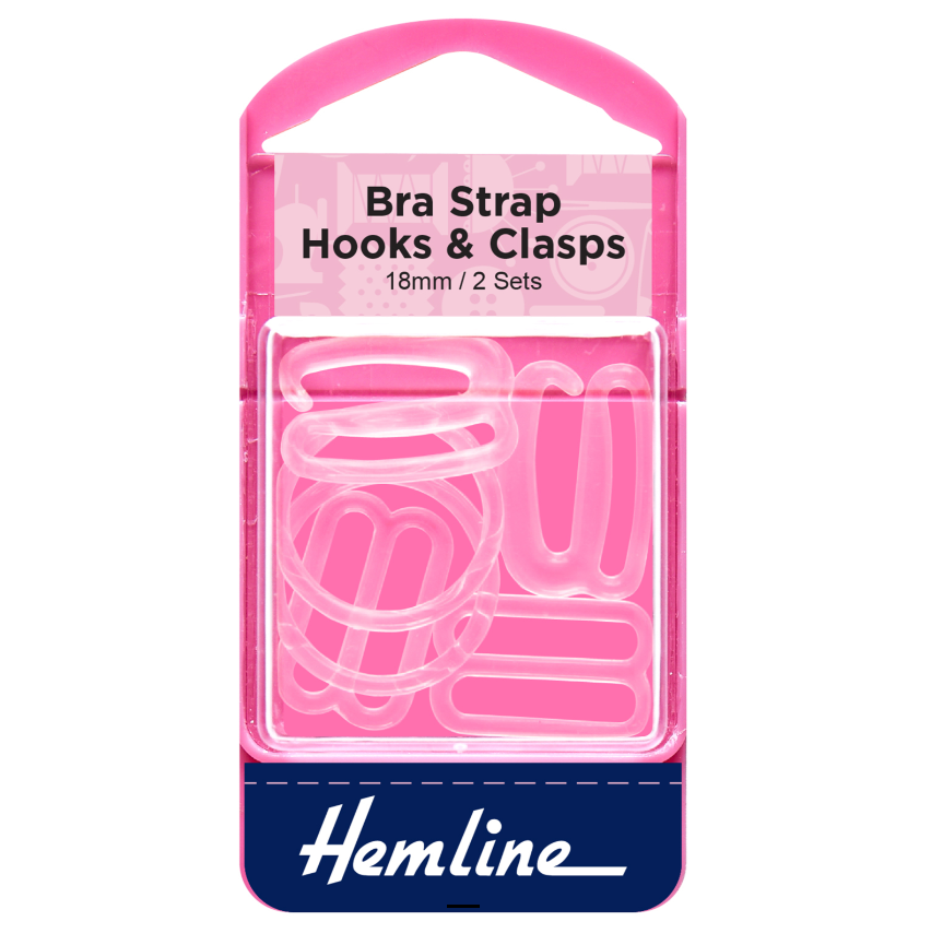 Hemline Bra/Swim Adjustable Strap Set, 18mm-Trim-Flying Bobbins Haberdashery