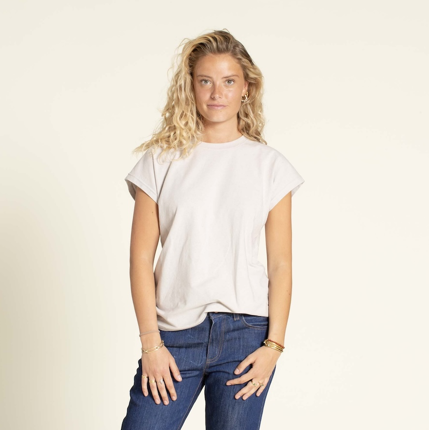 Easy T-Shirt Kit - Cotton Jersey In Blue Marl-Sewing Kit-Flying Bobbins Haberdashery