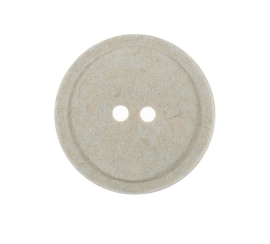 2-Hole, 15mm - Eco Recycled Cotton Button, Natural-Button-Flying Bobbins Haberdashery