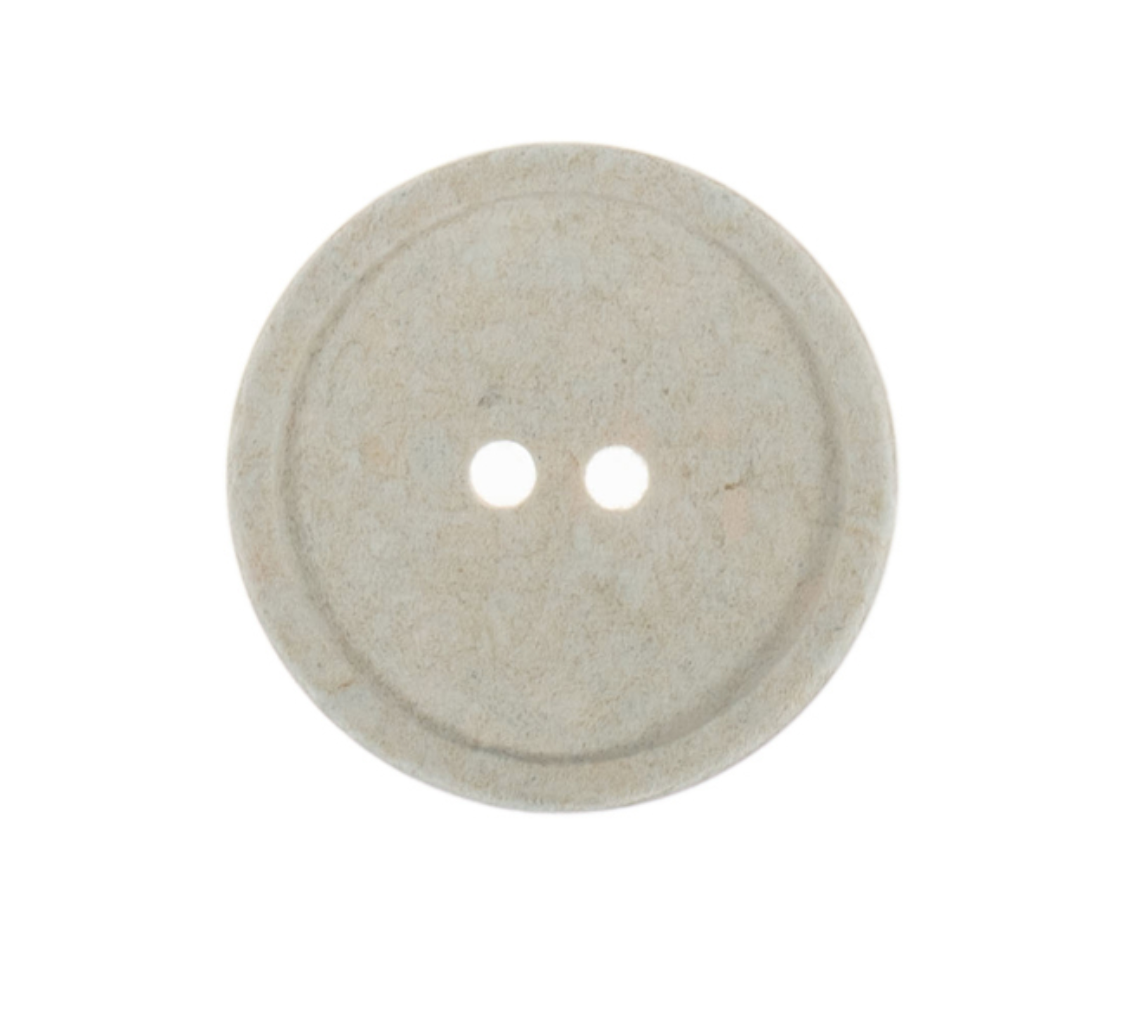 2-Hole, 15mm - Eco Recycled Cotton Button, Natural-Button-Flying Bobbins Haberdashery