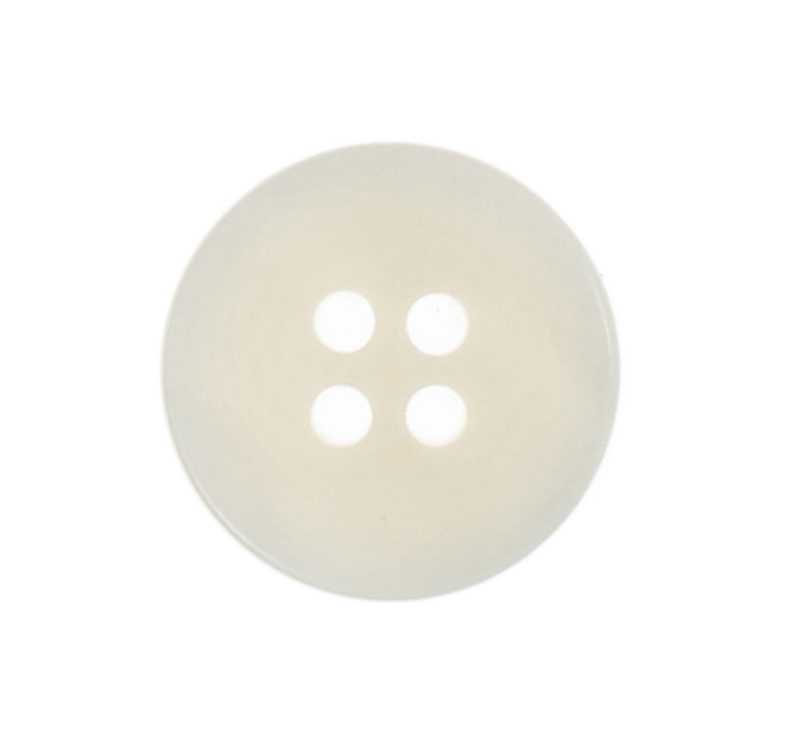 4-Hole, 15mm - Eco-Conscious, Corozo Button, Ivory-Button-Flying Bobbins Haberdashery