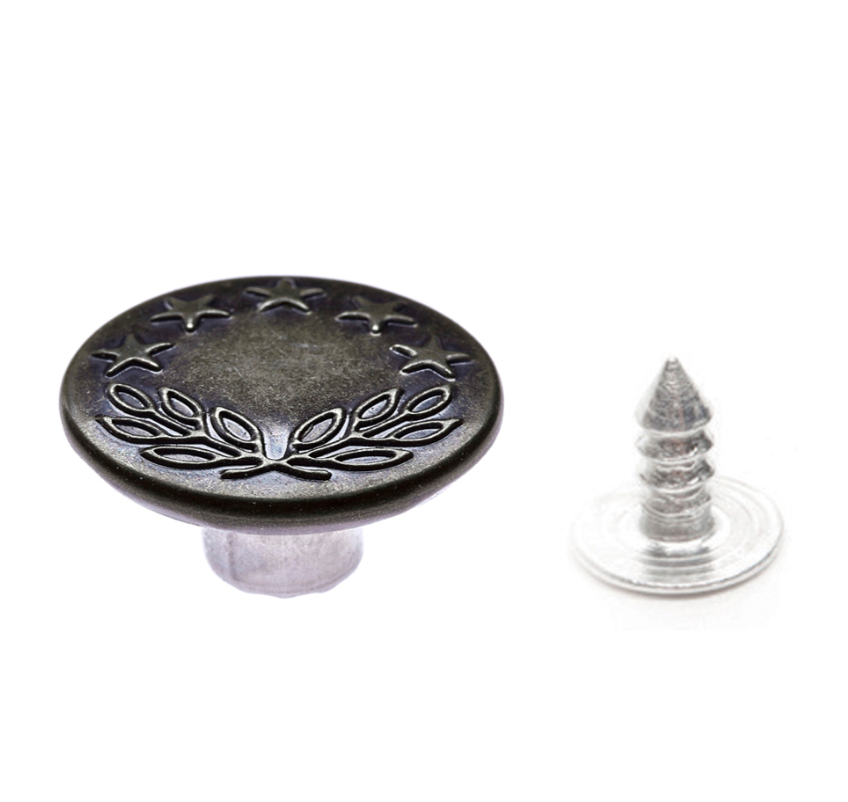 Jeans Buttons by Hemline, 16mm, Black-Jeans Buttons-Flying Bobbins Haberdashery