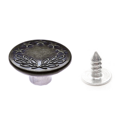 Jeans Buttons by Hemline, 16mm, Black-Jeans Buttons-Flying Bobbins Haberdashery