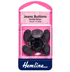 Jeans Buttons by Hemline, 16mm, Black-Jeans Buttons-Flying Bobbins Haberdashery