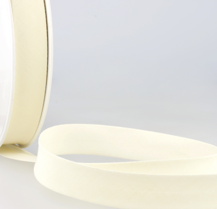 Poly-Cotton Bias Binding 20mm - Ivory-Binding-Flying Bobbins Haberdashery