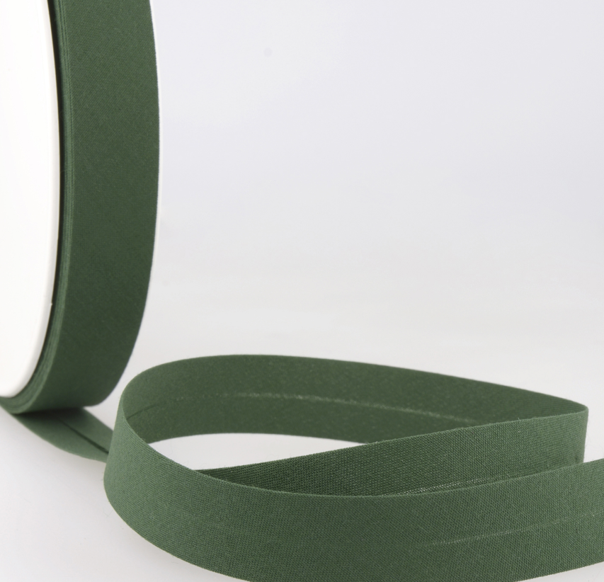 Poly-Cotton Bias Binding 20mm - Bottle Green-Binding-Flying Bobbins Haberdashery