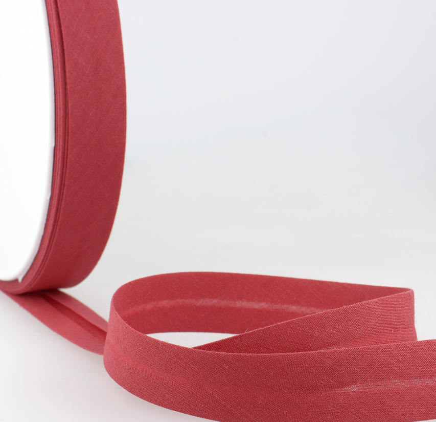 Poly-Cotton Bias Binding 27mm - Crimson-Binding-Flying Bobbins Haberdashery