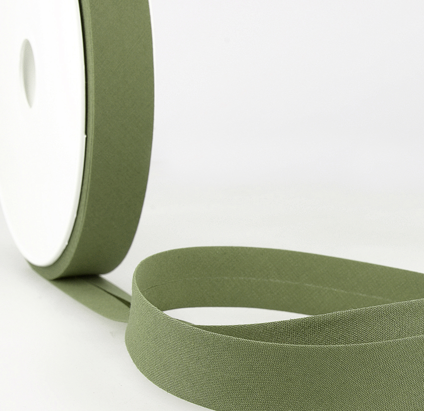 Poly-Cotton Bias Binding 20mm - Almond Green-Binding-Flying Bobbins Haberdashery
