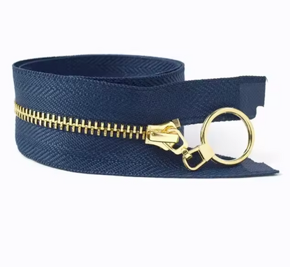 Metal Zip With Large O-Puller, 30cm-Zip-Flying Bobbins Haberdashery