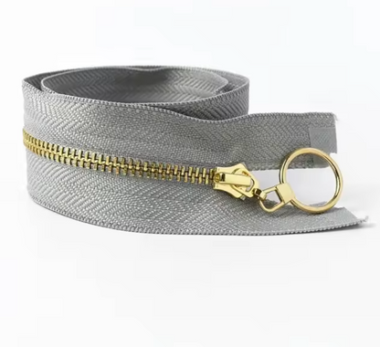 Metal Zip With Large O-Puller, 30cm-Zip-Flying Bobbins Haberdashery