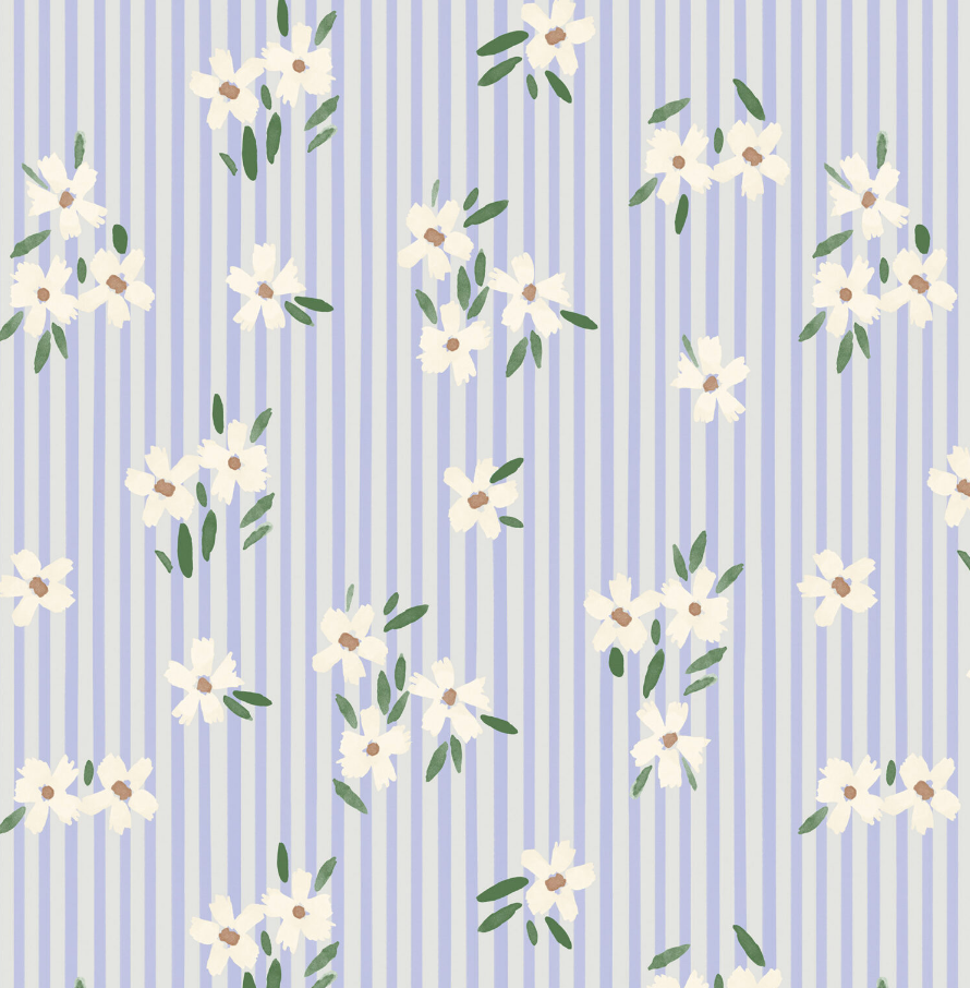 Lewis &amp; Irene Betsy Cornflower Printed Cotton by Bluebellgray-Cotton Fabric-Flying Bobbins Haberdashery
