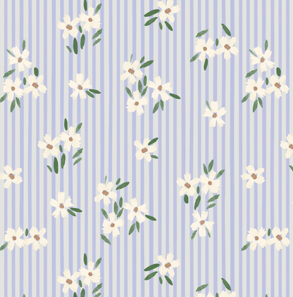 Lewis &amp; Irene Betsy Cornflower Printed Cotton by Bluebellgray-Cotton Fabric-Flying Bobbins Haberdashery