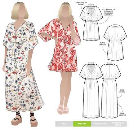 Summer Cover-Up Kit - Radiance Palm Viscose-Sewing Kit-Flying Bobbins Haberdashery