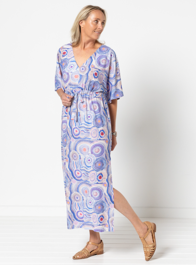 Summer Cover-Up Kit - Radiance Palm Viscose-Sewing Kit-Flying Bobbins Haberdashery