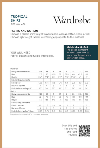 Sew A Safari Shirt - June/July, Tuesday Evening-Classes-Flying Bobbins Haberdashery