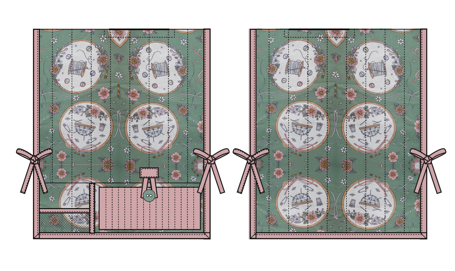 Overlocker Cover Kit &amp; Pattern - Vintage-Sewing Kit-Flying Bobbins Haberdashery