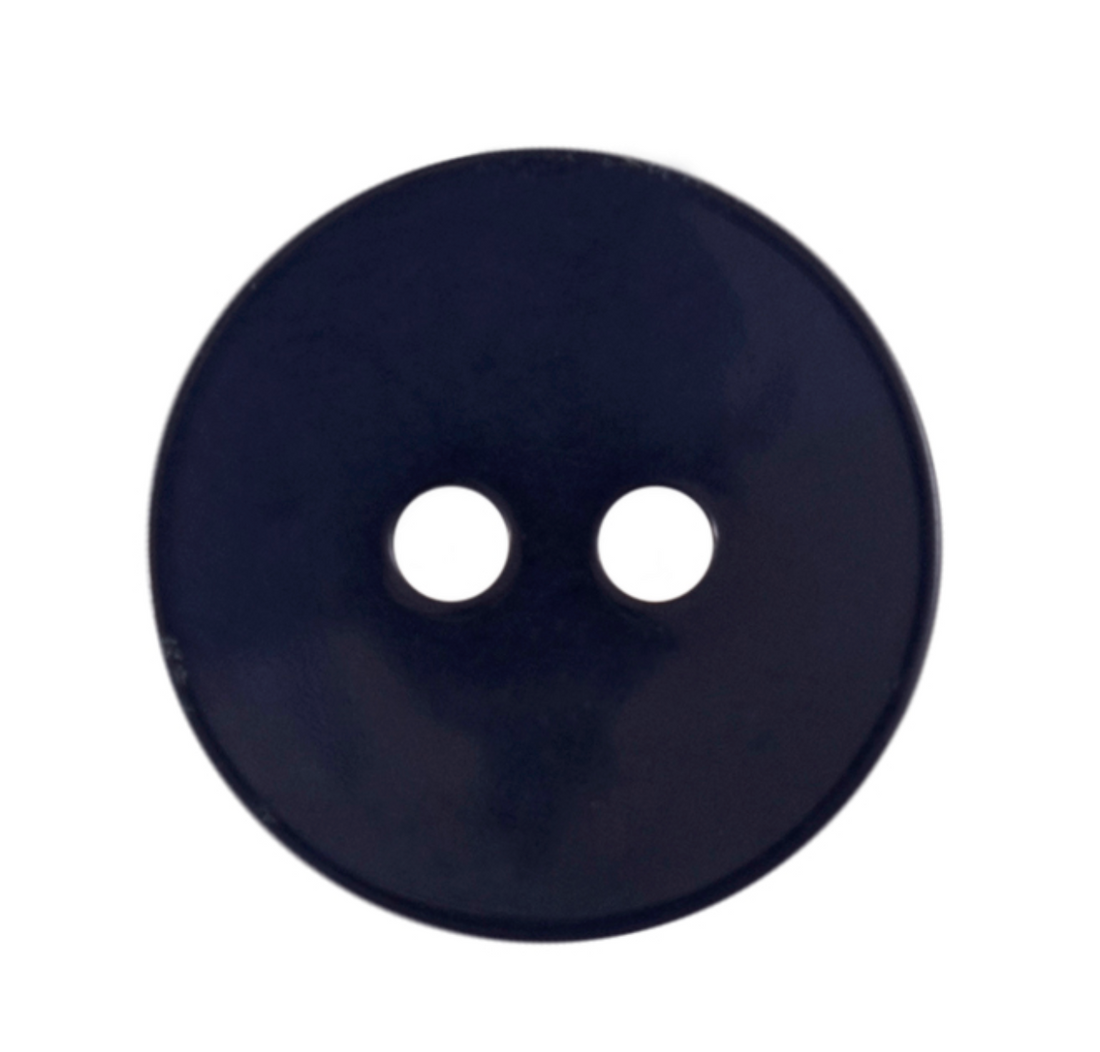 2-Hole 15mm Button in Navy-Button-Flying Bobbins Haberdashery