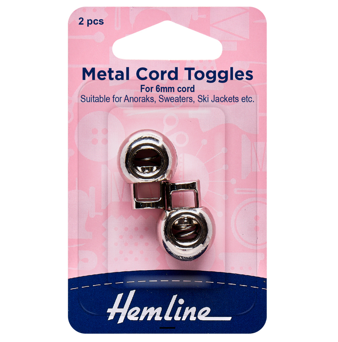 Hemline Cord Toggles in Gunmetal-Trim-Flying Bobbins Haberdashery