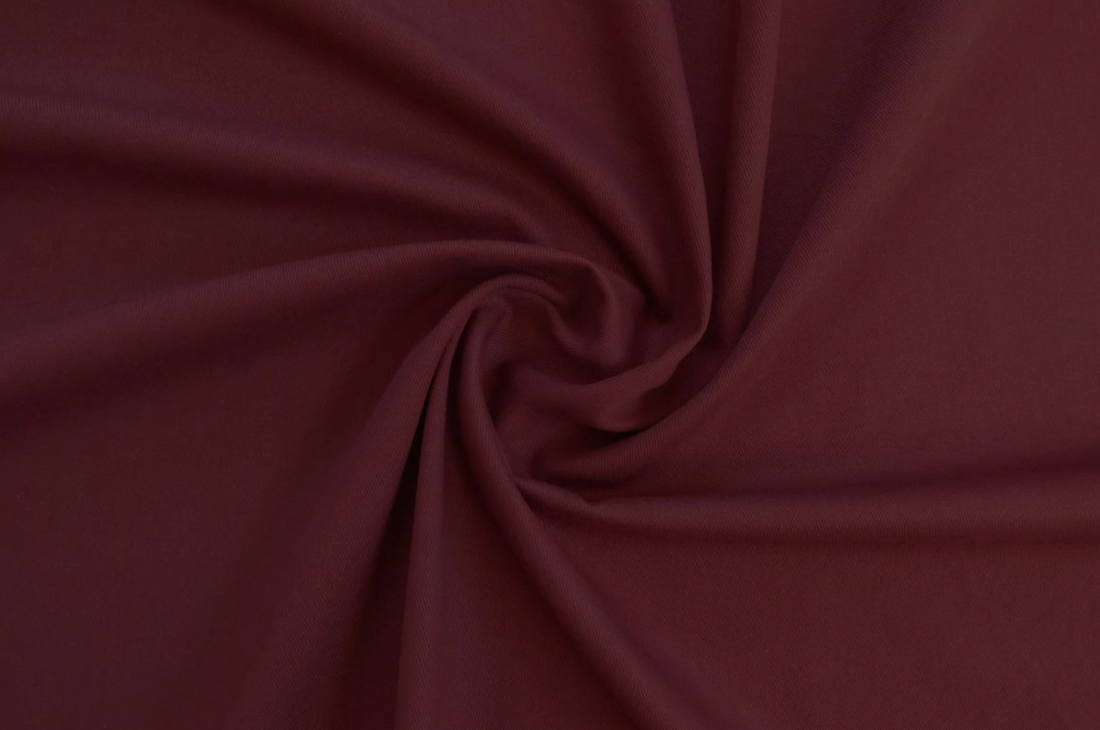 REMNANT - Lady McElroy Cambridge Twill in Burgundy x 1.1m-Cotton Twill-Flying Bobbins Haberdashery