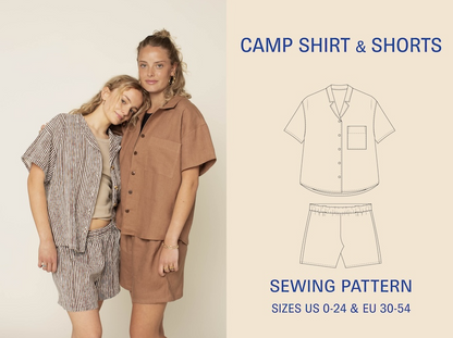 Wardrobe by Me, Camp Shirt &amp; Shirts Set-Pattern-Flying Bobbins Haberdashery