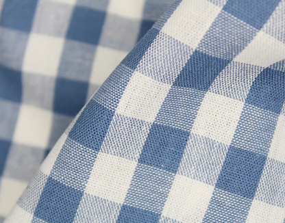 Camp Shirt Kit - Cotton Gingham in Blue-Sewing Kit-Flying Bobbins Haberdashery