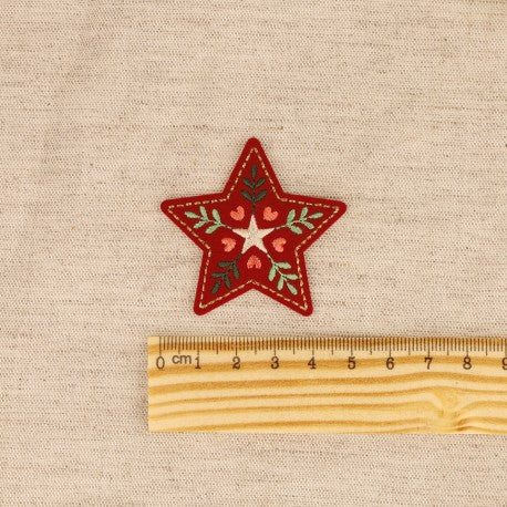 Nordic Christmas Embroidered Motifs x 6-Iron On Motif-Flying Bobbins Haberdashery