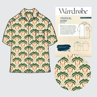 Tropical Shirt Kit - Tiger Print-Sewing Kit-Flying Bobbins Haberdashery