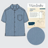 Tropical Shirt Kit - Cotton Chambray in Light Blue-Sewing Kit-Flying Bobbins Haberdashery