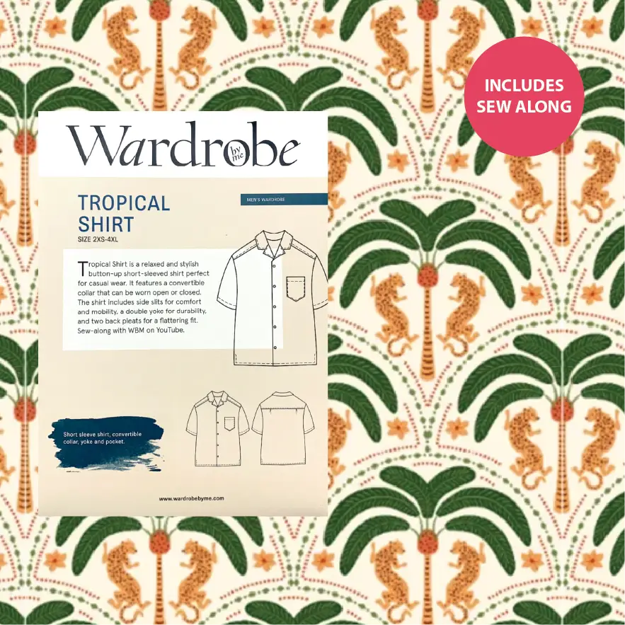 Tropical Shirt Kit - Tiger Print-Sewing Kit-Flying Bobbins Haberdashery