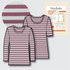T-Shirt Making Kit - Rib Jersey in Rosehip-Sewing Kits-Flying Bobbins Haberdashery