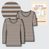 T-Shirt Making Kit - Rib Jersey in Tan-Sewing Kits-Flying Bobbins Haberdashery