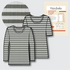 T-Shirt Making Kit - Rib Jersey in Cactus-Sewing Kits-Flying Bobbins Haberdashery