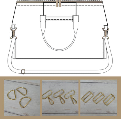 Weekender Bag Trims Pack in Gold-Sewing Kit-Flying Bobbins Haberdashery