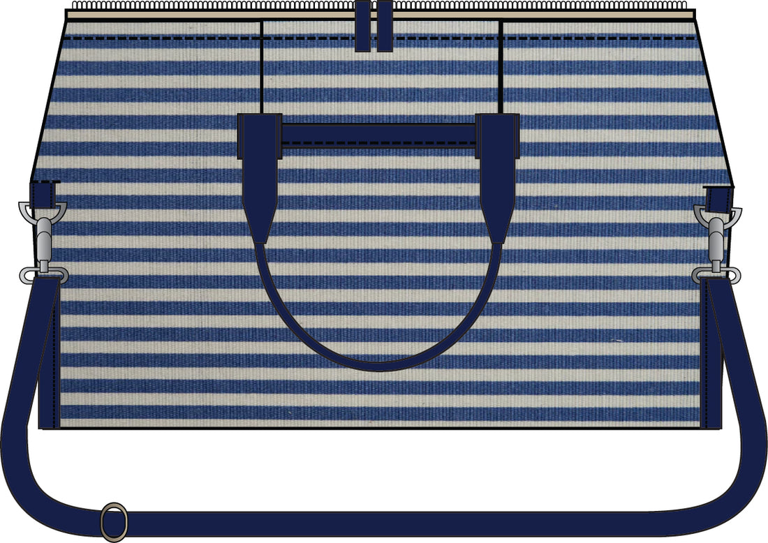 The Flying Bobbins Weekender Bag Kit, Stripe-Sewing Kit-Flying Bobbins Haberdashery