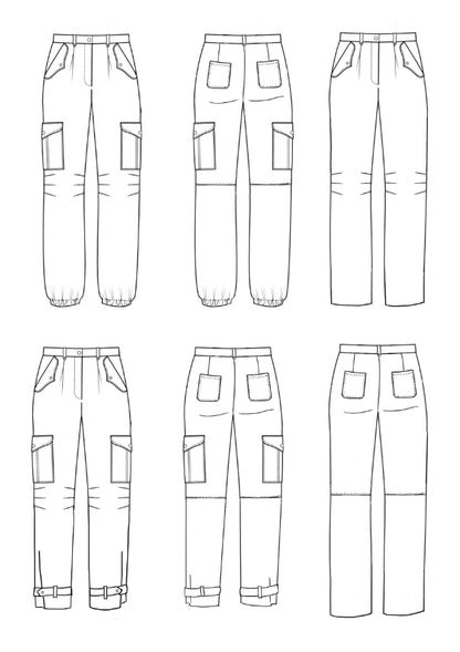 Tremplin Trouser Kit - Denim Blue-Trousers-Flying Bobbins Haberdashery