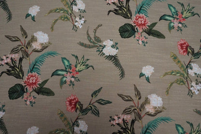 Lady McElroy Dame Fleur Linen-Look Crepe in Latte-Viscose Crepe-Flying Bobbins Haberdashery