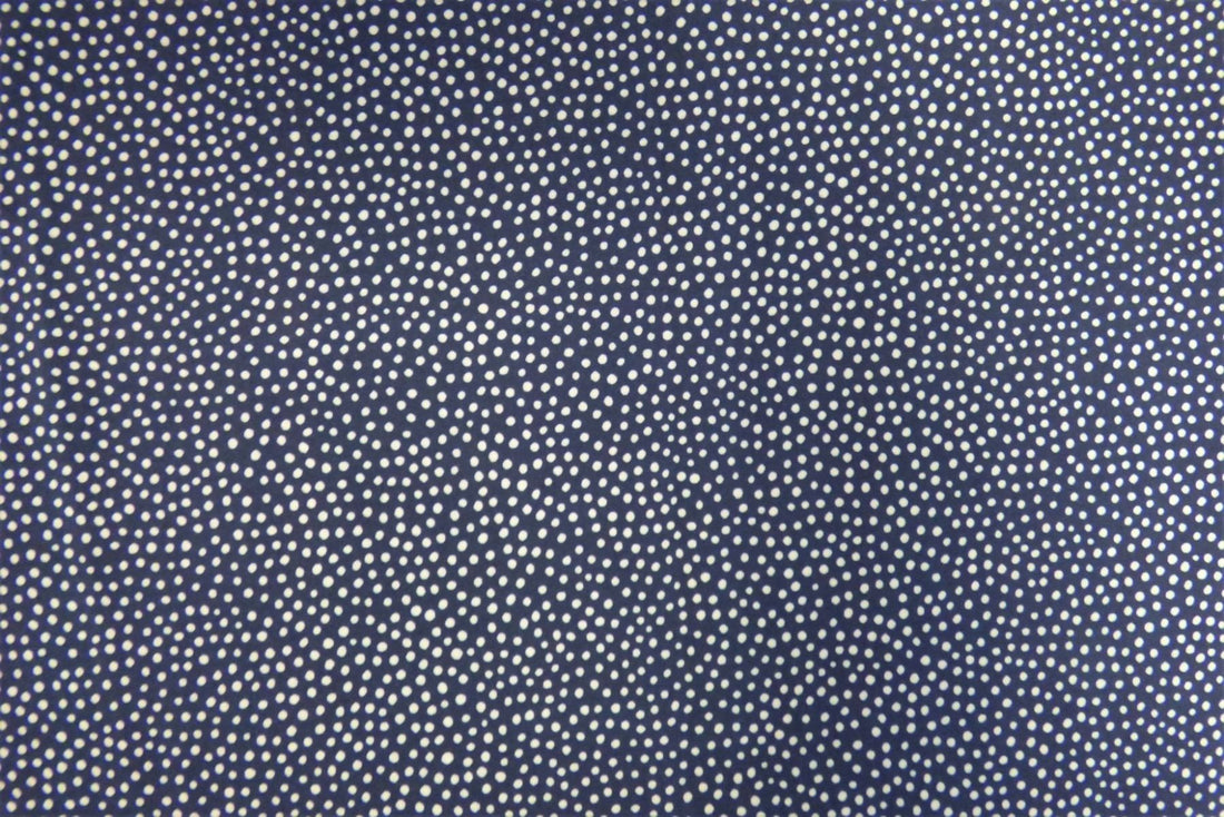 Lady McElroy Dotty About Dots Cotton Lawn in Navy-Viscose Challis-Flying Bobbins Haberdashery