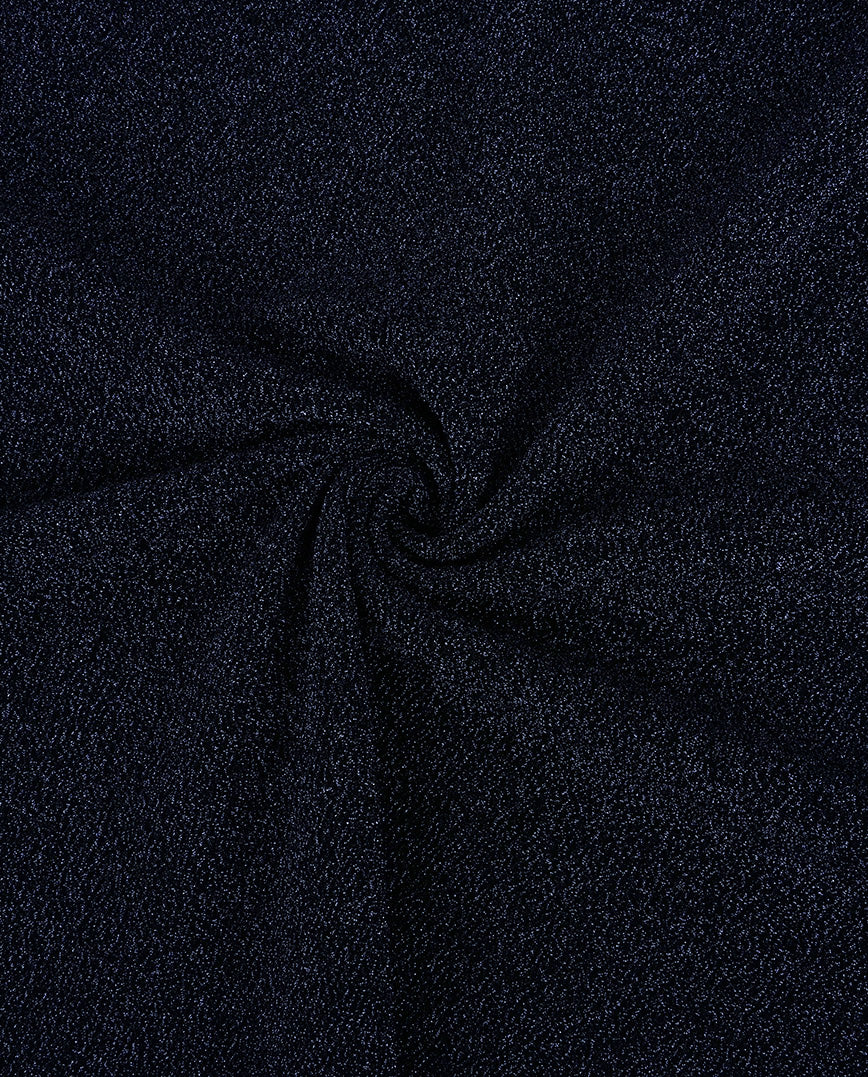 REMNANT - Party Sparkle Knit in Navy x 0.8m-Cotton Twill-Flying Bobbins Haberdashery