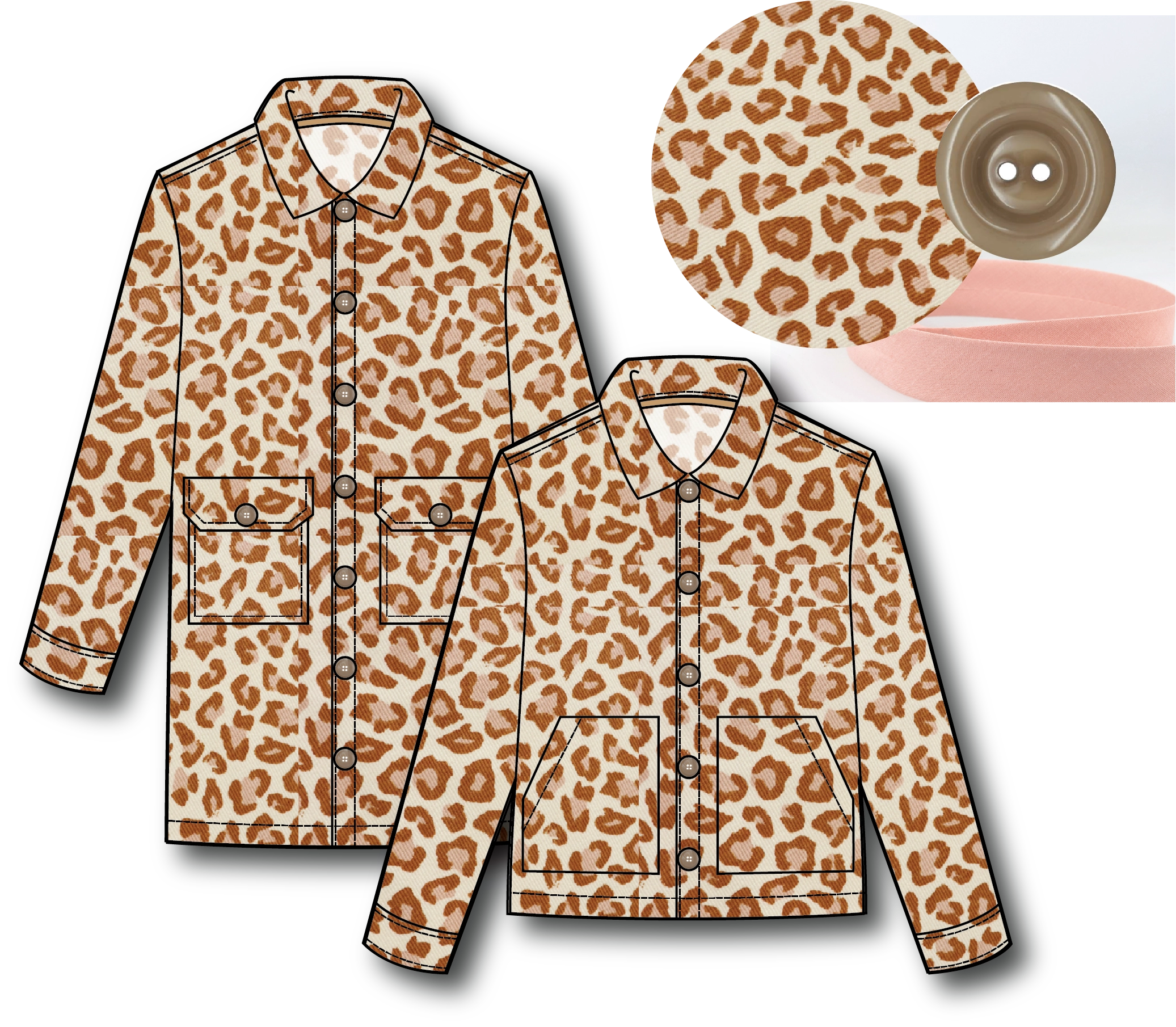 Ilford Unisex Jacket Kit - Atelier Brunette Leony Gabardine-Sewing Kit-Flying Bobbins Haberdashery